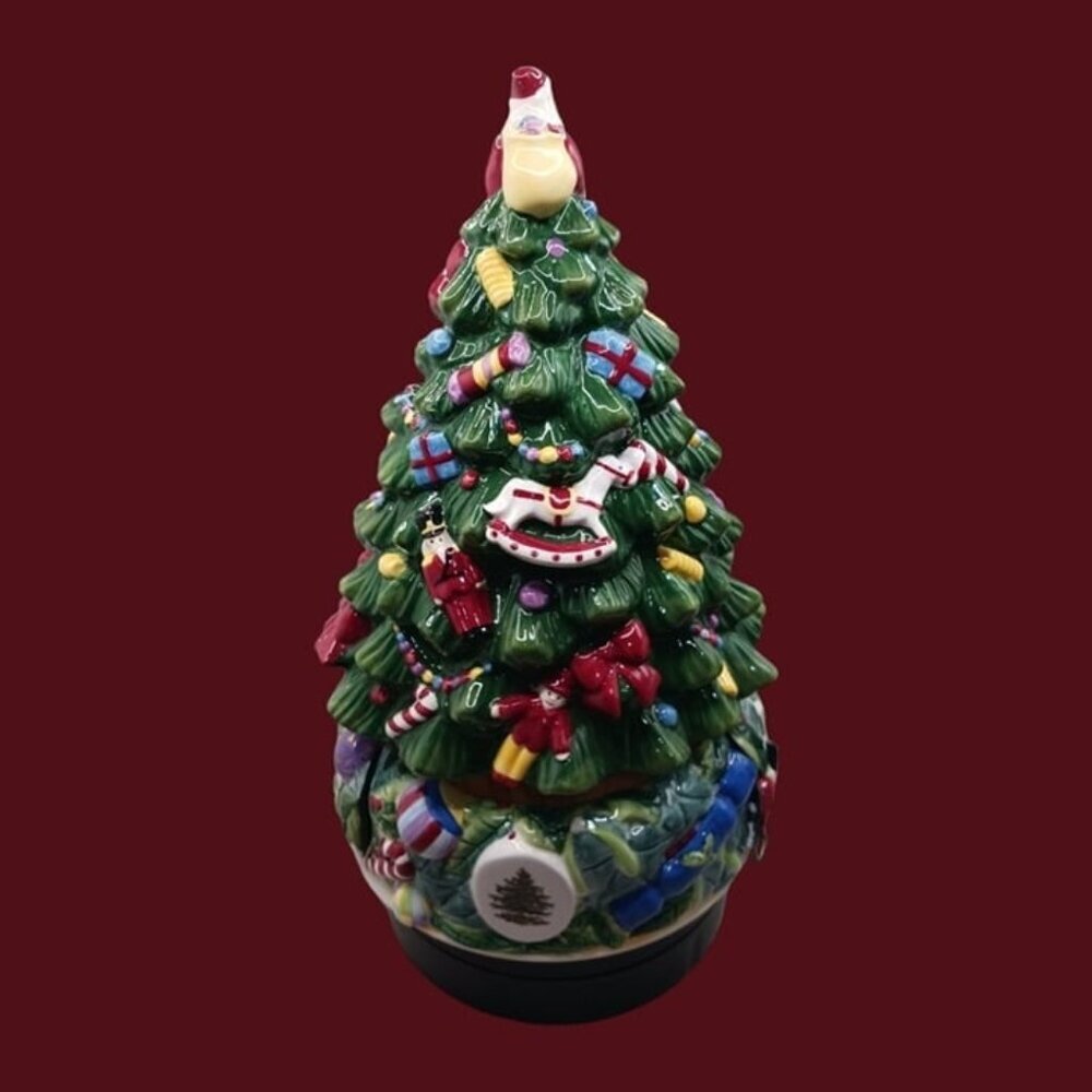 Spode musical table top world christmas tree multicolor "10" tall - Picture 2 of 11